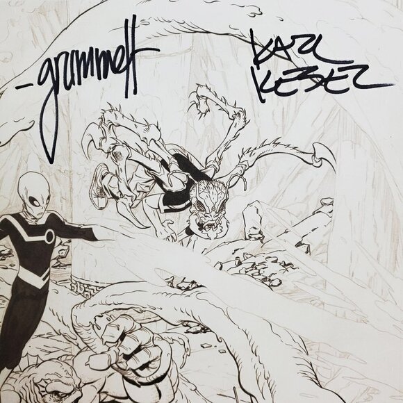 Section Zero Volume 0 Signed Book Kesel Grummett Graphic Novel Hardcover Panic - Picture 4 of 10